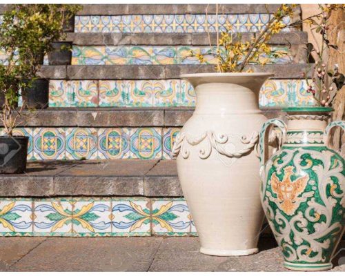 vaso ceramica caltagirone