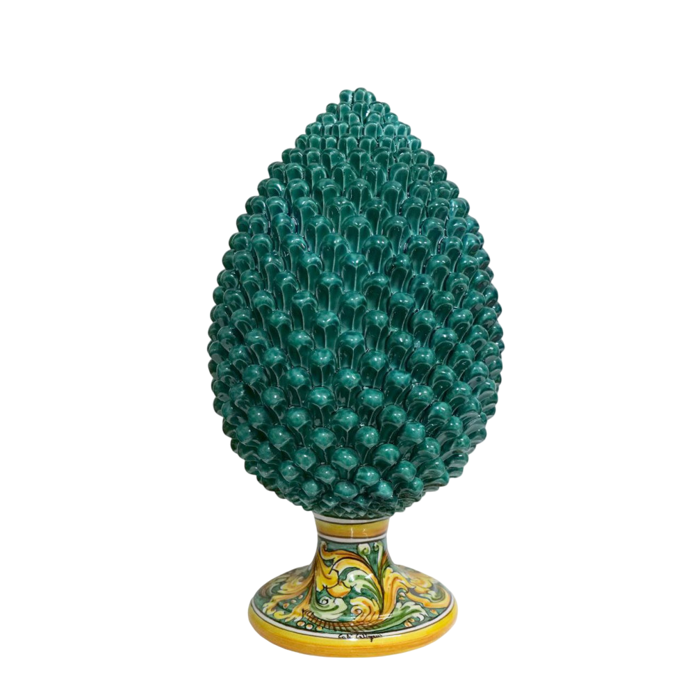 Pigna in ceramica con Piede Decorato