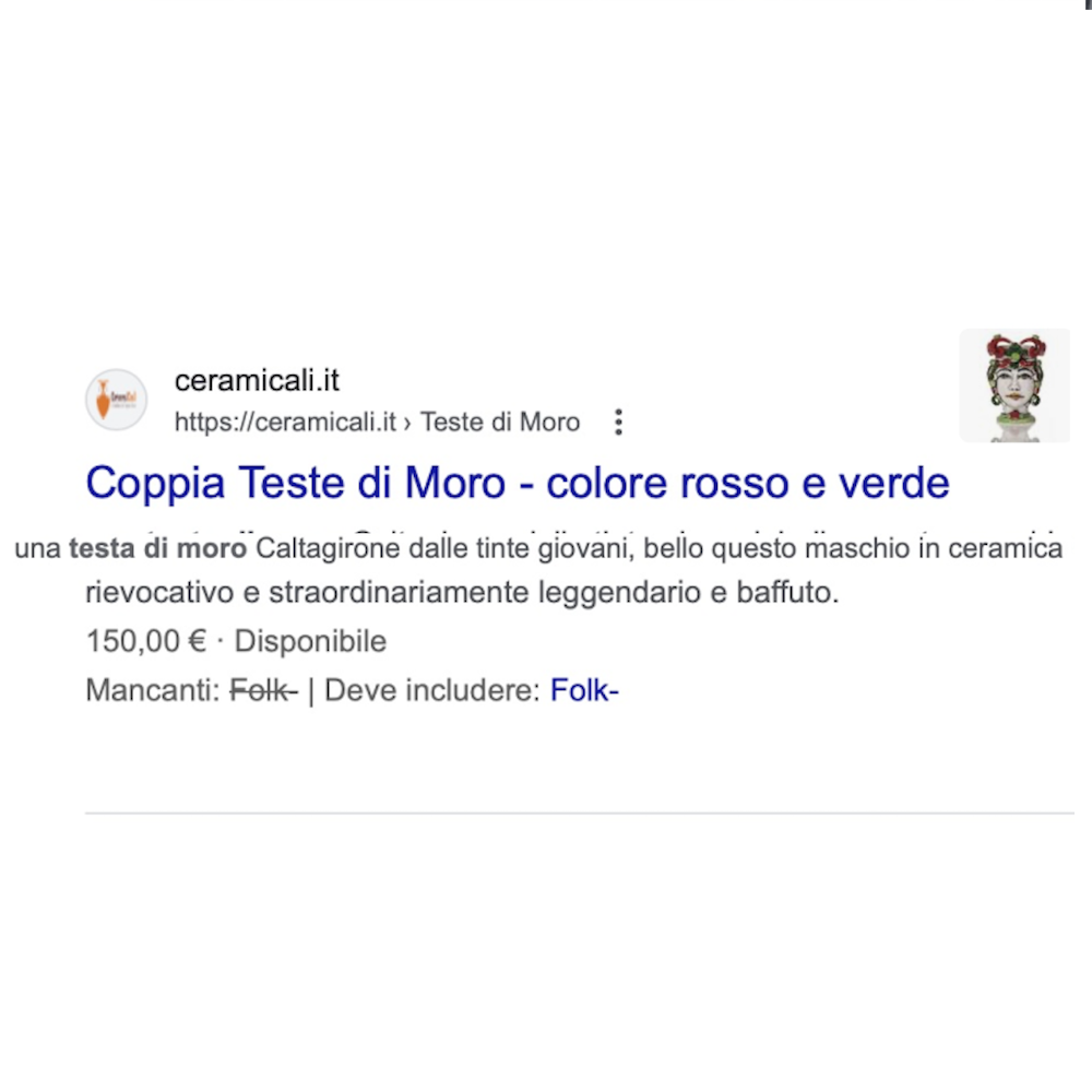 nuova veste teste di moro