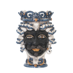 "Testa Di Moro" Maschio Di Caltagirone - Colore Blu E Arancio