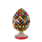 Una pigna dai colori vivaci, chiamata arlecchino
